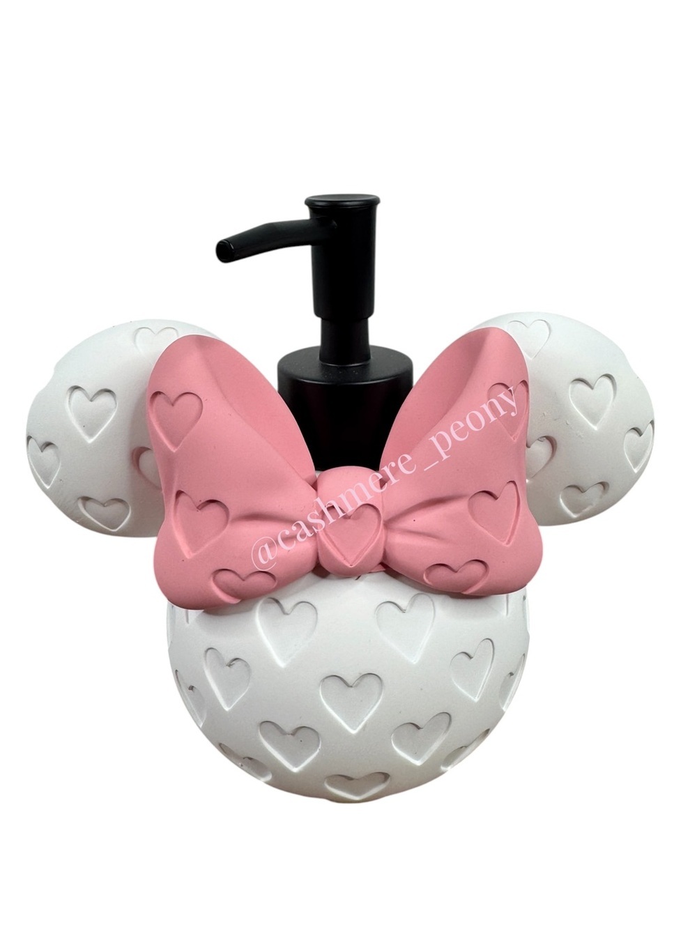 Disney Minnie Mouse White Heart & Pink Bow Soap or Lotion Pump Dispenser